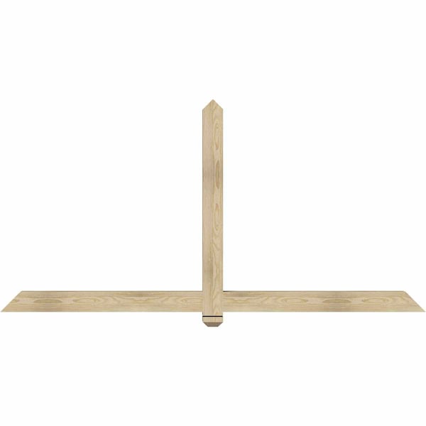 Ekena Millwork Eugene Rough Sawn Timber Gable Bracket, Douglas Fir, 84"W x 42"H x 4"D x 4"F, 12/12 Pitch GBW084X42X0404EUG00RDF - main